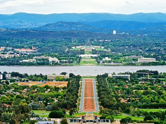 Australia-Canberra viewed from Mount Ainslie