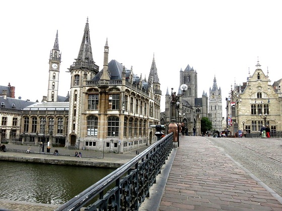 Ghent-view from St Michael's Bridge