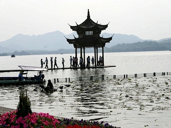 Hangzhou-West lake-Pagoda on the water