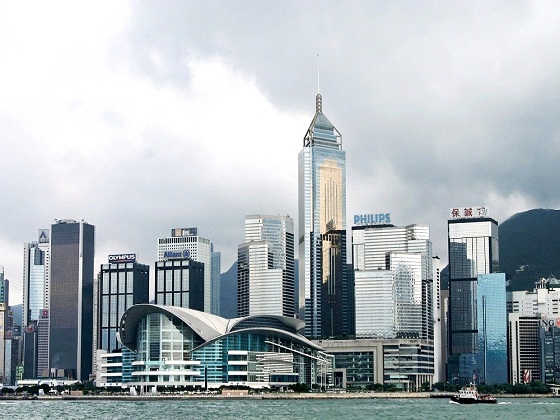 Hong Kong Island-Skyline view from Kowloon
