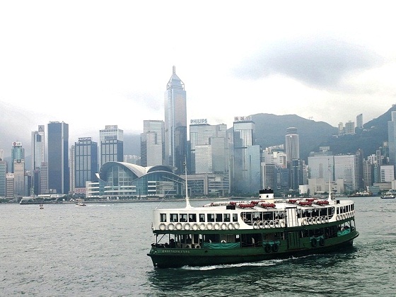 Ferry between Kowloon and Hong Kong Island