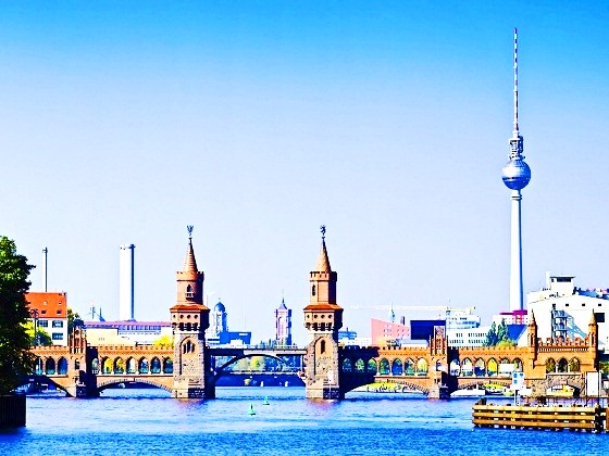 Berlin-TV Tower and Oberbaum Bridge