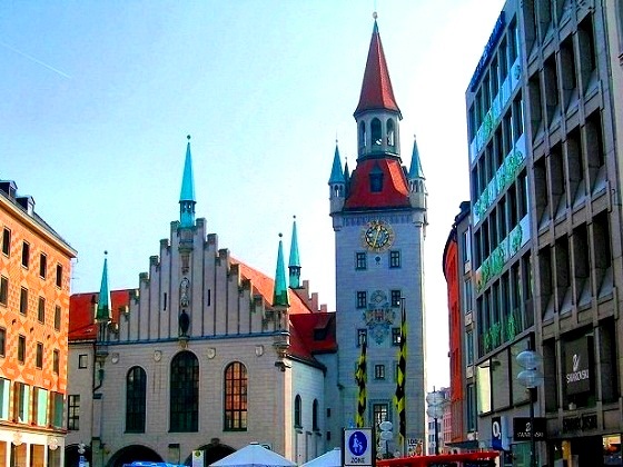 Munich-The Old Town Hall in Marienplatz
