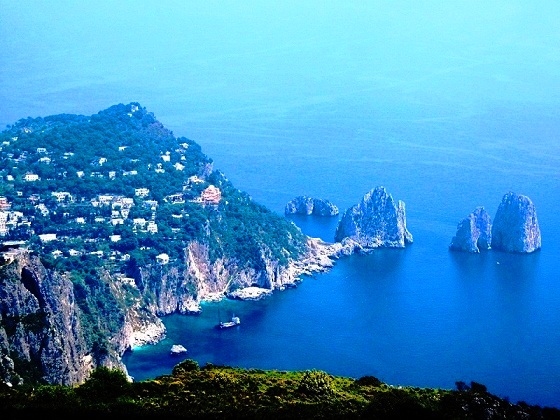 Capri-Faraglioni, view from Monte Solaro