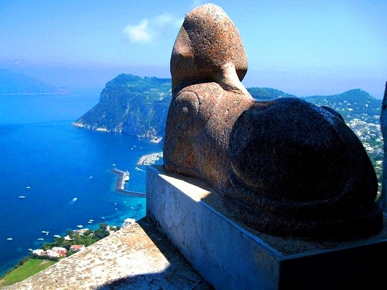 Capri-view of the harbour from Villa San Michele