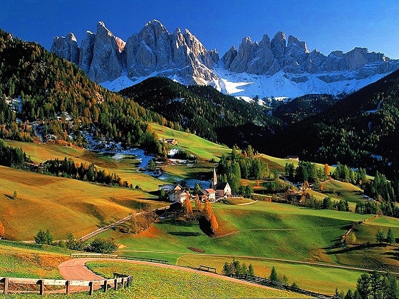 The Dolomites Val di Funes near Bolzano