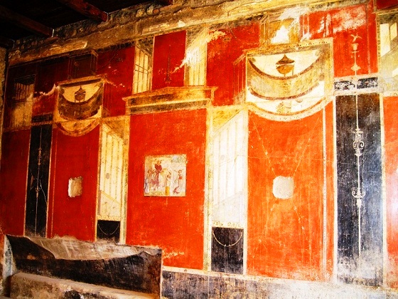 Pompeii-red wall painting
