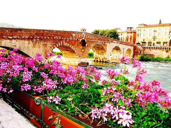 Verona-Ponte Pietra over Adige River