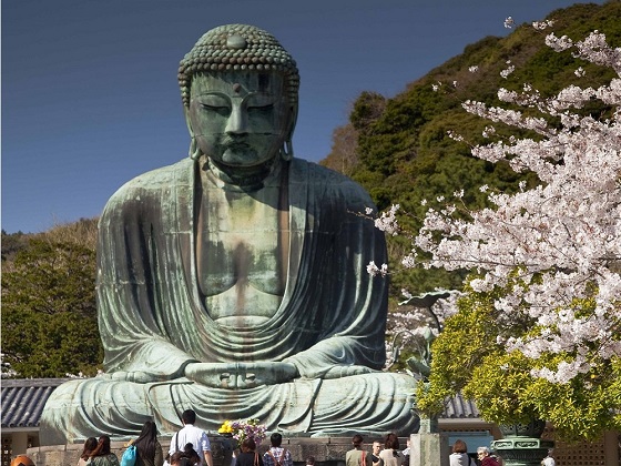 Japan-Kamakura-The Great Amida Buddha near Tokyo