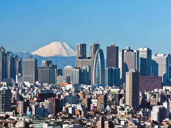Tokyo-Tokyo skyline and Mt. Fuji