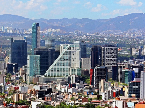 Mexico-Mexico City Skyline